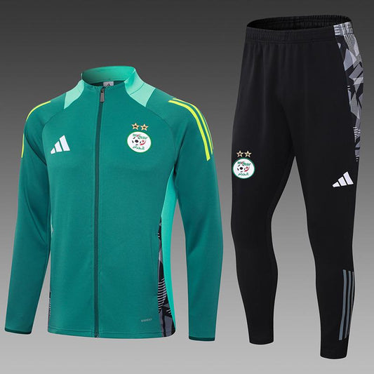 Algerian Football Zipper & Trouser Combo Multi Green 2024-25