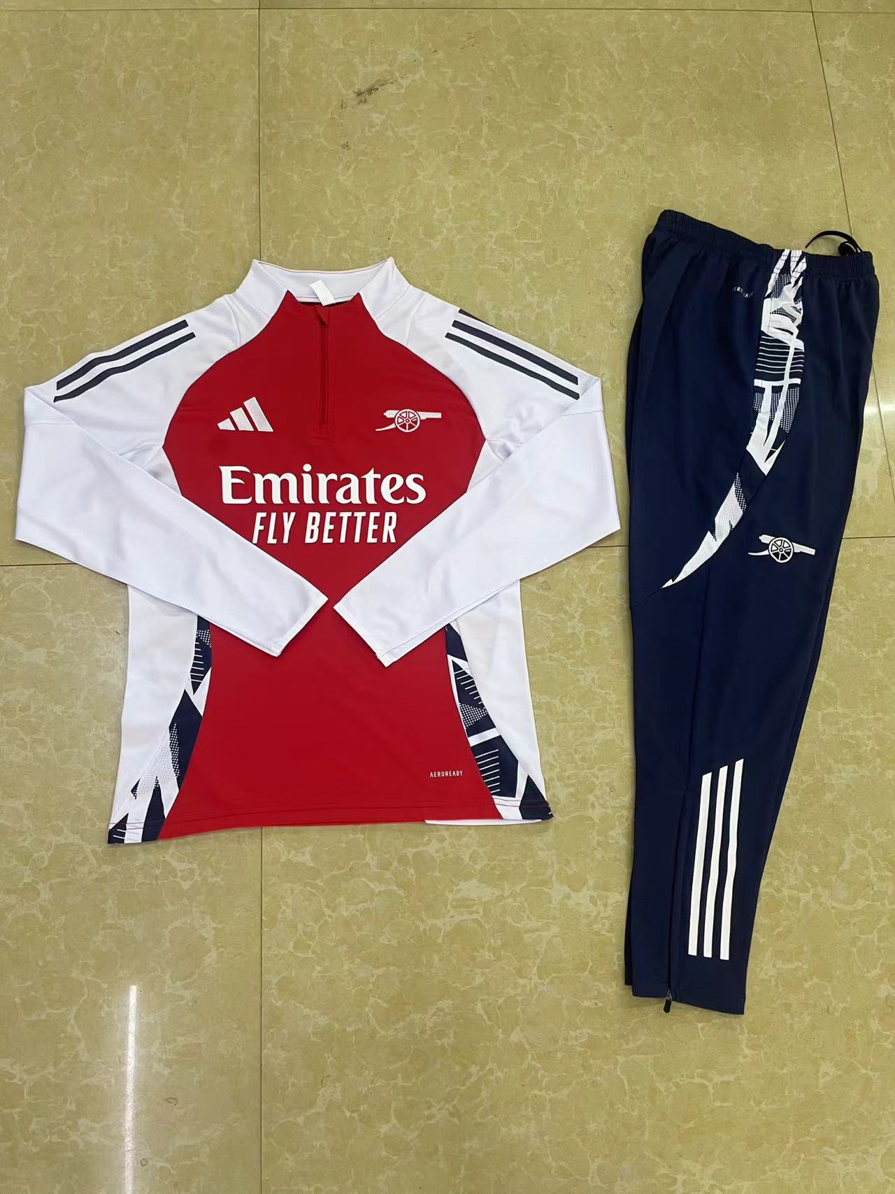 Arsenal Football Drill Top & Trouser Combo Gunners RED 2024-25